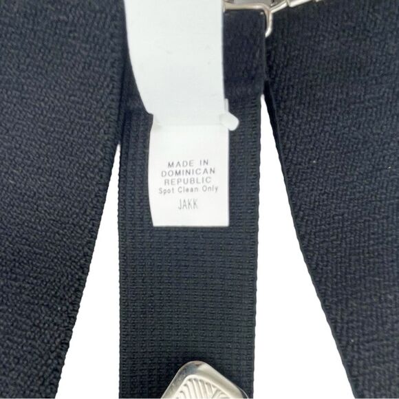 NWT Dickies Men's 1.5” Solid Black Straight Clip Adjustable X Back Suspender OS - Picture 9 of 10